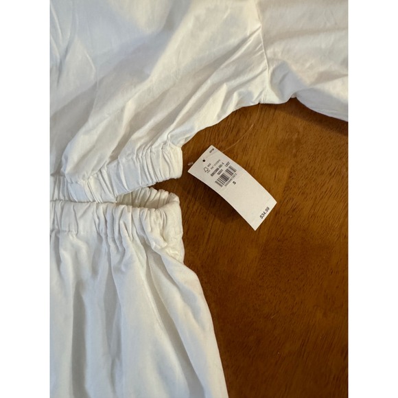 NWT Old Navy Women's White 100% Cotton Puff Sleeve Cut-Out Mini Dress Size Small - Picture 7 of 11
